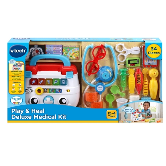 V-Tech Play and Heal Deluxe Medical Kit Role-Play Doctor Toy - Picture 1 of 6